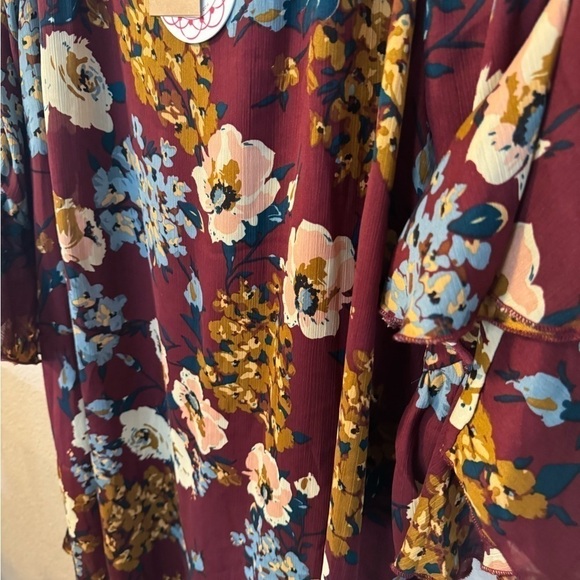 UMGEE Casual Floral A Line Dress Bell Sleeve - Picture 4 of 9